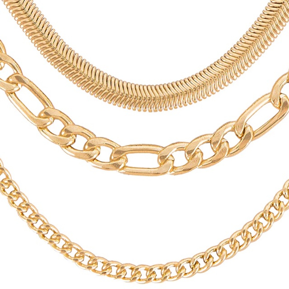 Brand new layered gold necklace - Picture 3 of 4